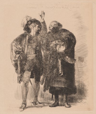 Amleto e Polonio da Adolph Menzel