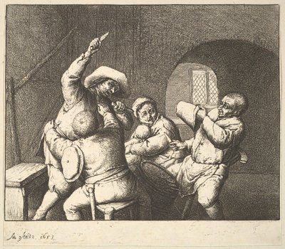 Il colpo di coltello, 1610-85 da Adriaen Jansz. van Ostade