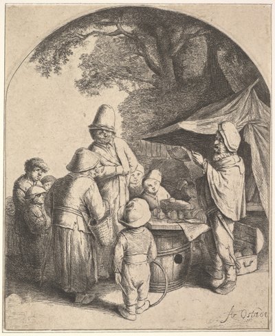 Il ciarlatano da Adriaen Jansz. van Ostade