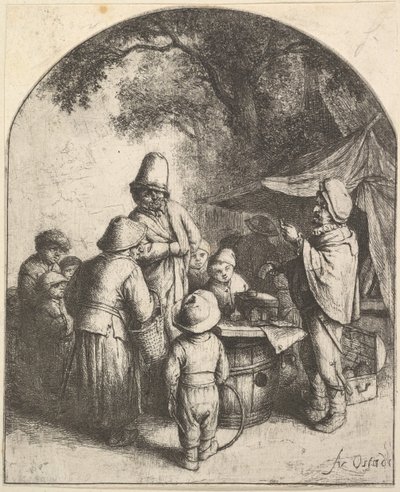 Il ciarlatano, 1610-85 da Adriaen Jansz. van Ostade