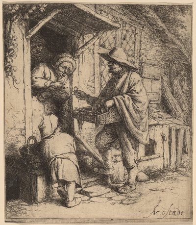 Venditore di occhiali da Adriaen van Ostade