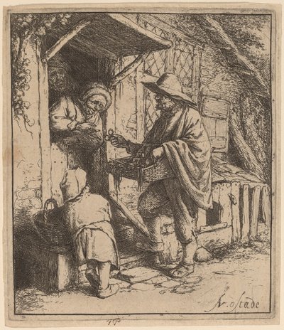 Venditore di occhiali da Adriaen van Ostade