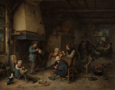 Contadini in un interno da Adriaen van Ostade