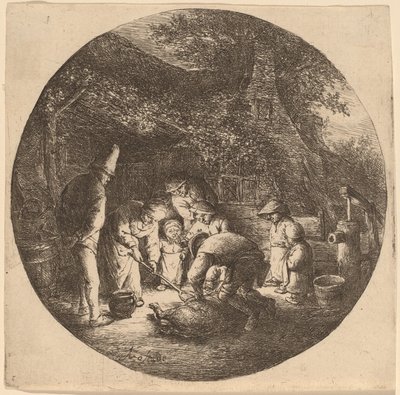 Macellai di maiali da Adriaen van Ostade