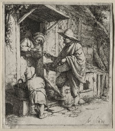 Il venditore di occhiali da Adriaen van Ostade