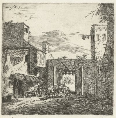 Locanda alla porta della città da Adriaen van de Velde