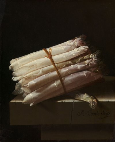 Natura morta con asparagi, 1697 da Adrian Coorte