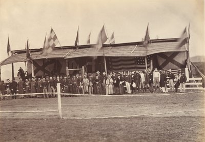 La tribuna principale, Foochow Fuzhou, ca. 1869 da Afong Lai