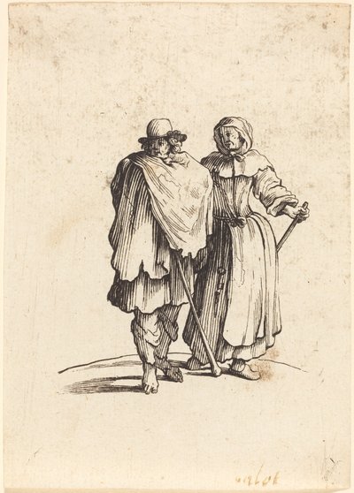 Coppia di mendicanti da After Jacques Callot