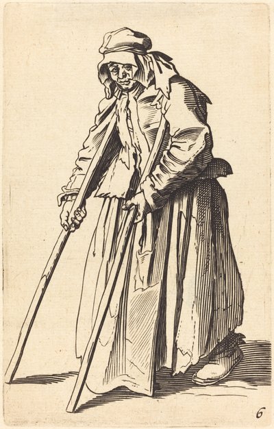 Mendicante con Stampelle da After Jacques Callot