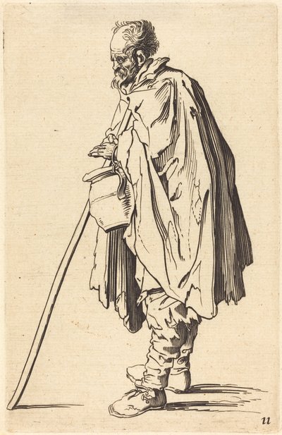 Mendicante con pentola da After Jacques Callot