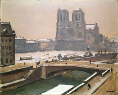 Notre-Dame nella neve da Albert Marquet