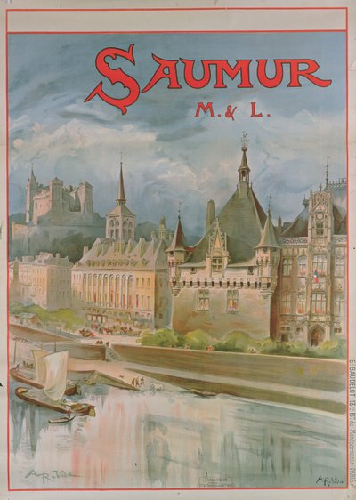 Poster di Saumur da Albert Robida