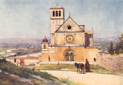 San Francesco, Assisi (litografia a colori) da Alberto Pisa