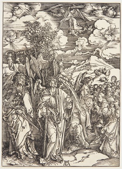 Quattro angeli che trattengono i venti da Albrecht Dürer