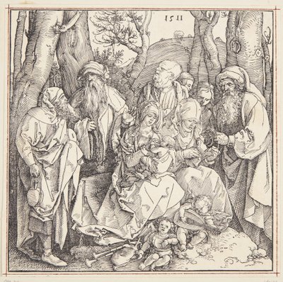 La santa parentela con angeli da Albrecht Dürer