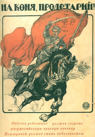 A cavallo, proletario! Poster, 1918 da Alexander Petrovich Apsit