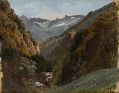 Valle alpina nelle Alpi bernesi da Alexandre Calame