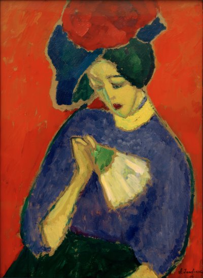 Signora con ventaglio da Alexej von Jawlensky