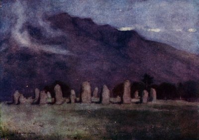 Cerchio di pietre di Castlerigg, Cumbria da Alfred Heaton Cooper