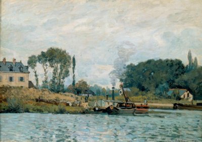 Barche alla chiusa di Bougival da Alfred Sisley