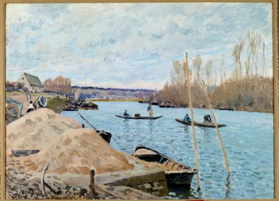 La Senna a Port, Marly, cumulo di sabbia da Alfred Sisley