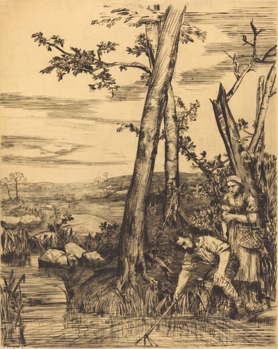 Pesca di gamberi da Alphonse Legros