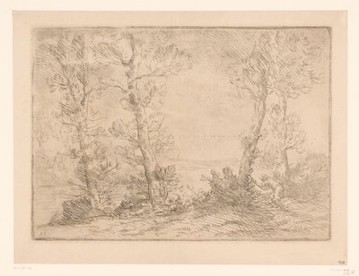 Paesaggio con pescatore da Alphonse Legros