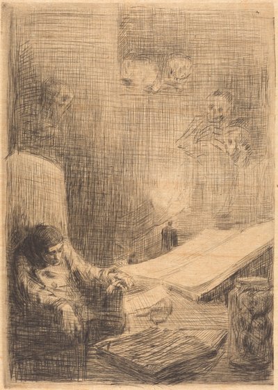 Studioso dormiente da Alphonse Legros