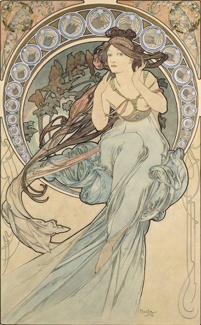 La musica, 1898 da Alphonse Mucha