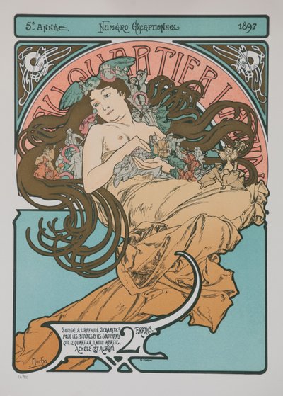 Au Quartier Latin, 1897 da Alphonse Mucha