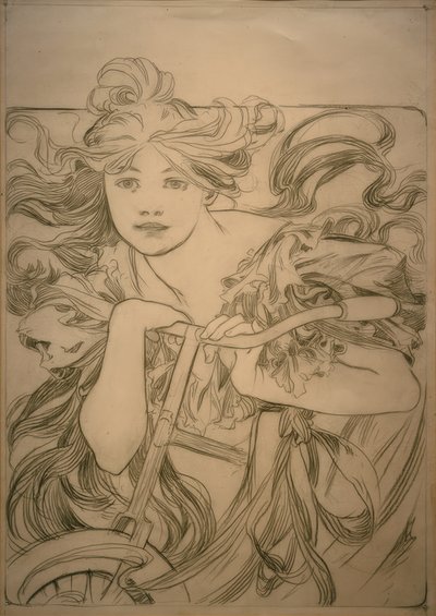 Cicli Perfecta, bozzetto da Alphonse Mucha