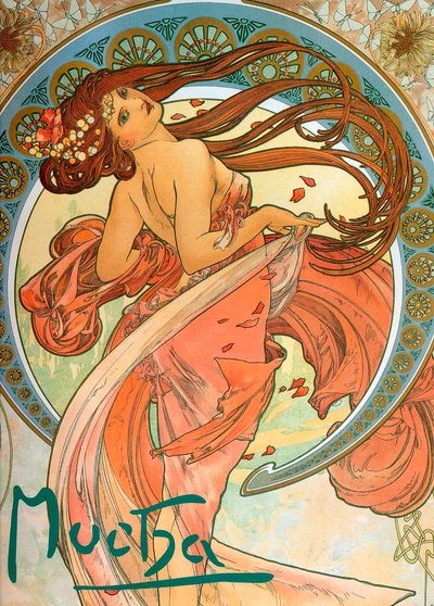 Danza Dalla serie Le arti, 1898 da Alphonse Mucha