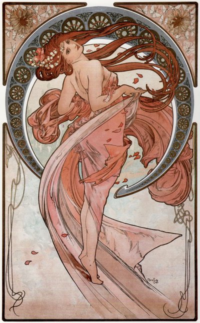 Danza dalla serie Le Arti, 1898 da Alphonse Mucha