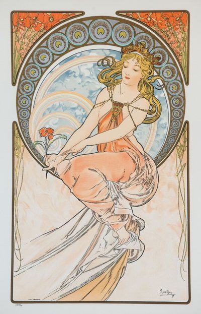 Dalla serie Le Arti, 1898 da Alphonse Mucha