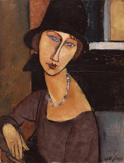 Jeanne Hébuterne con cappello, 1917 da Amedeo Modigliani