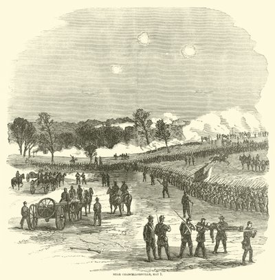 Vicino a Chancellorsville, 1 maggio, maggio 1863 da American School