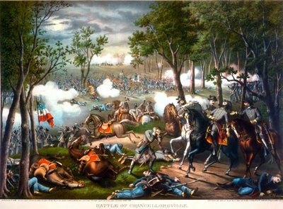 La battaglia di Chancellorsville, Virginia, 1863 da American School