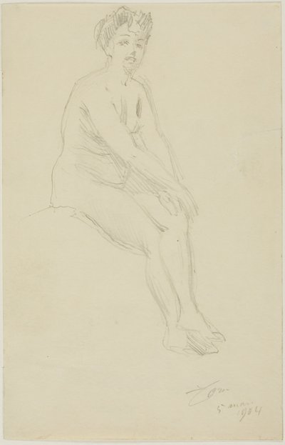 Nudo femminile seduto da Anders Leonard Zorn