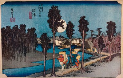 Numazu, Hikure, Crepuscolo giallo, 1831-1834, 1930 da Ando Hiroshige