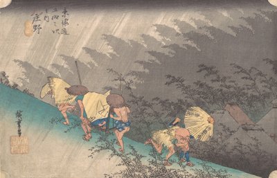 Pioggia a Shono, 1834 da Ando Hiroshige