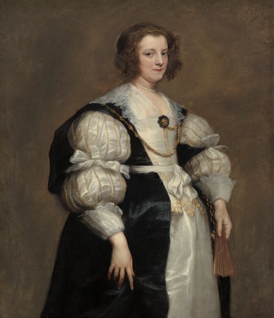 Dama con ventaglio da Anthony van Dyck