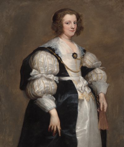 Dama con ventaglio da Anthony van Dyck