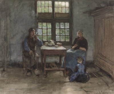 Interno di una casa a Laren da Anton Mauve