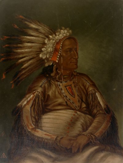 O-mata-ah-luta Red Plume, ca. 1887 da Antonio Zeno Shindler