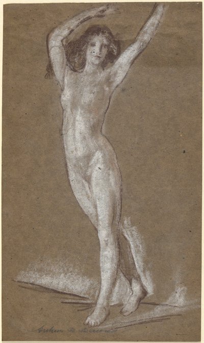 Nudo femminile in piedi da Arthur B. Davies