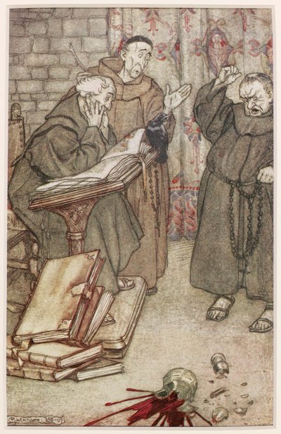 Illustrazione di La gazza di Rheims, 1907 da Arthur Rackham