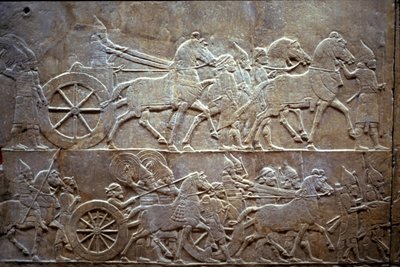 Assurbanipal alla battaglia di Til-Tuba da Assyrian