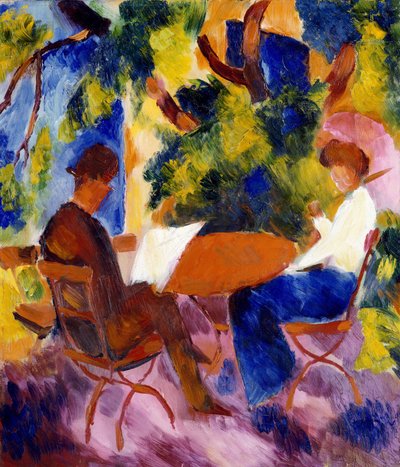 Al Tavolo del Giardino, 1914 da August Macke