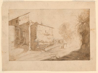 Villaggio italiano da Bartholomeus Breenbergh